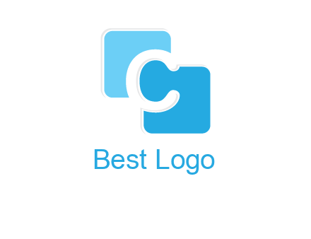 letter c between two rounded squares logo