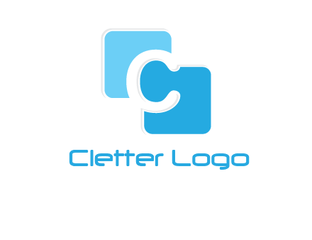 letter c between two rounded squares logo