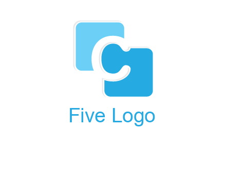 letter c between two rounded squares logo
