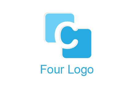letter c between two rounded squares logo