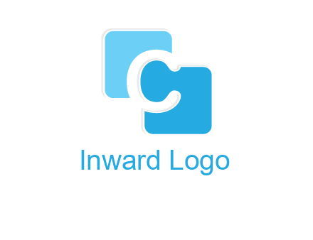 letter c between two rounded squares logo