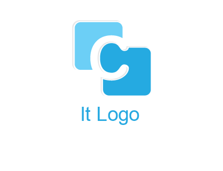 letter c between two rounded squares logo