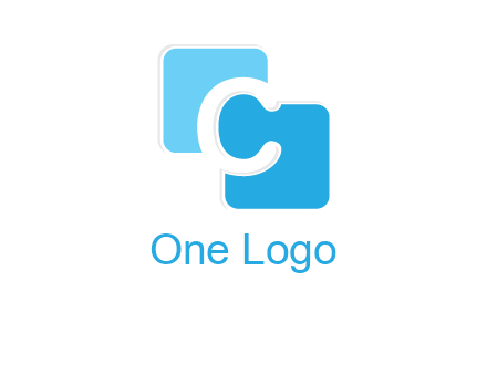 letter c between two rounded squares logo