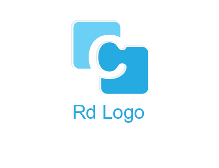 letter c between two rounded squares logo