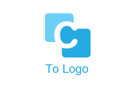 letter c between two rounded squares logo