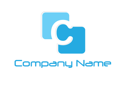 letter c between two rounded squares logo
