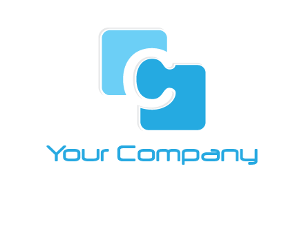 letter c between two rounded squares logo