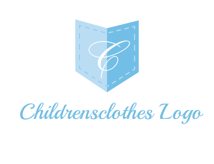 letter c in stitched pocket logo
