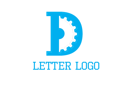 gear inside the letter d logo