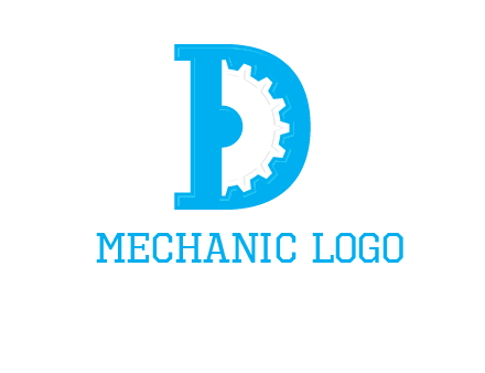 gear inside the letter d logo