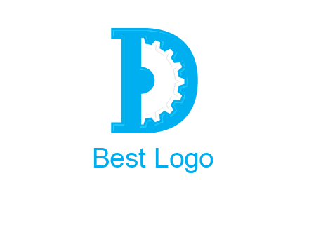 gear inside the letter d logo