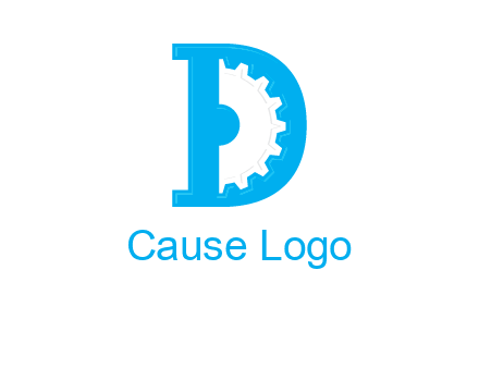 gear inside the letter d logo