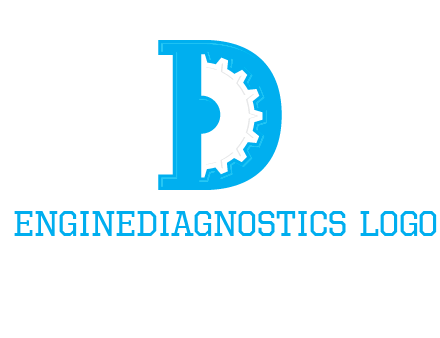 gear inside the letter d logo