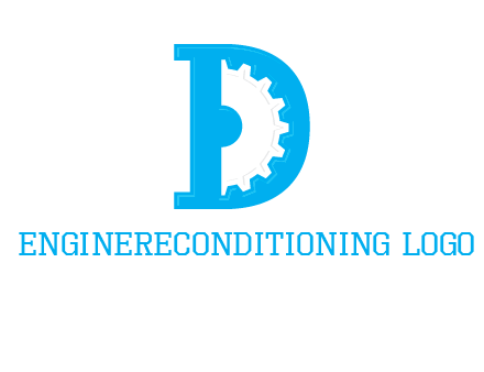 gear inside the letter d logo