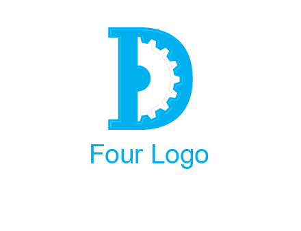 gear inside the letter d logo
