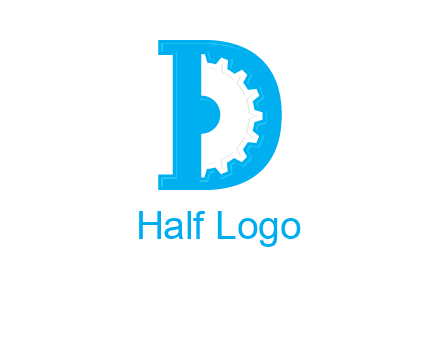 gear inside the letter d logo