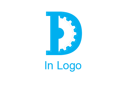 gear inside the letter d logo