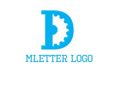 gear inside the letter d logo