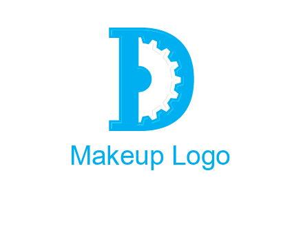 gear inside the letter d logo