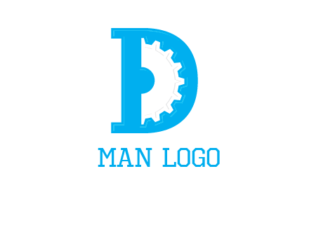 gear inside the letter d logo