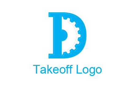 gear inside the letter d logo