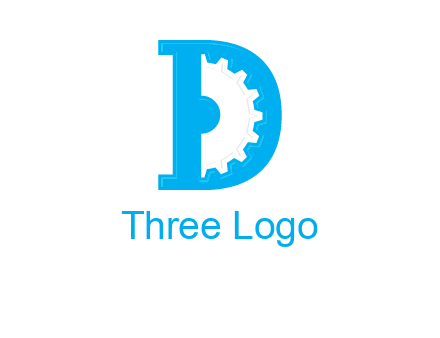 gear inside the letter d logo