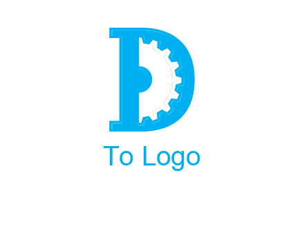 gear inside the letter d logo