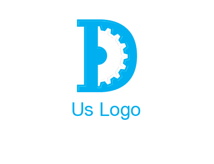 gear inside the letter d logo