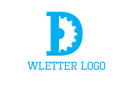 gear inside the letter d logo