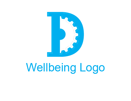 gear inside the letter d logo
