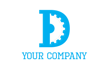 gear inside the letter d logo