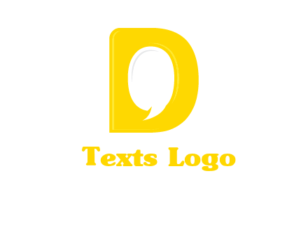 chat bubble inside letter d logo