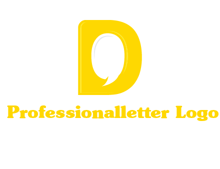 chat bubble inside letter d logo