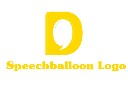 chat bubble inside letter d logo