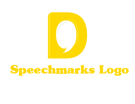 chat bubble inside letter d logo