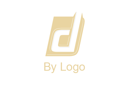 letter d inside the parallelogram shape logo