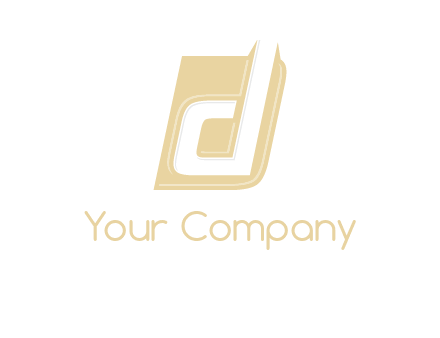 letter d inside the parallelogram shape logo