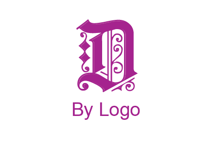 calligraphic letter D