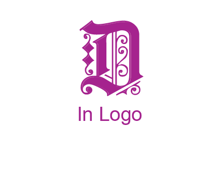 calligraphic letter D
