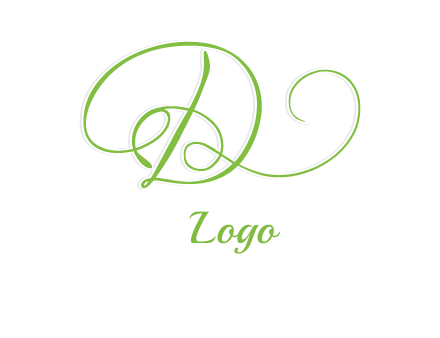 calligraphic letter d logo