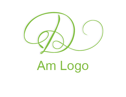 calligraphic letter d logo