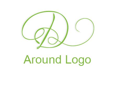 calligraphic letter d logo