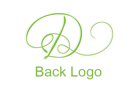 calligraphic letter d logo