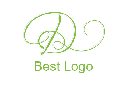 calligraphic letter d logo