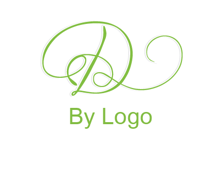 calligraphic letter d logo