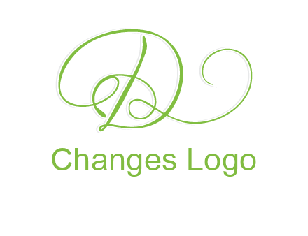 calligraphic letter d logo