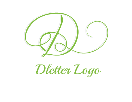 calligraphic letter d logo