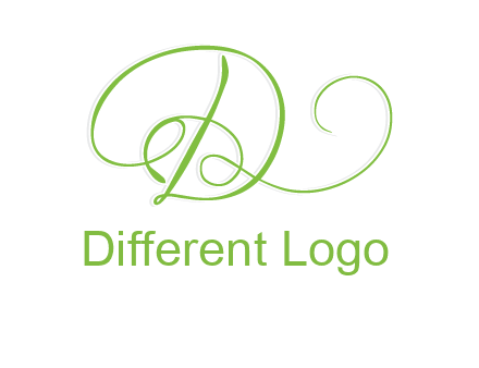 calligraphic letter d logo