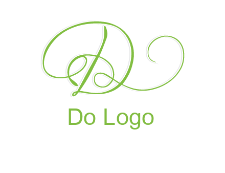 calligraphic letter d logo