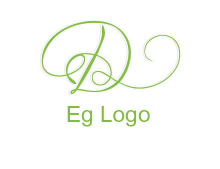 calligraphic letter d logo